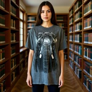 GOODIE TWO SLEEVES ELEPHANT GRAPHIC TEE, LARGE